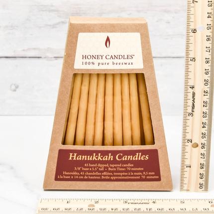 HONEY CANDLES - Hanukkah Natural Beeswax Candles - Buchan's Kerrisdale Stationery