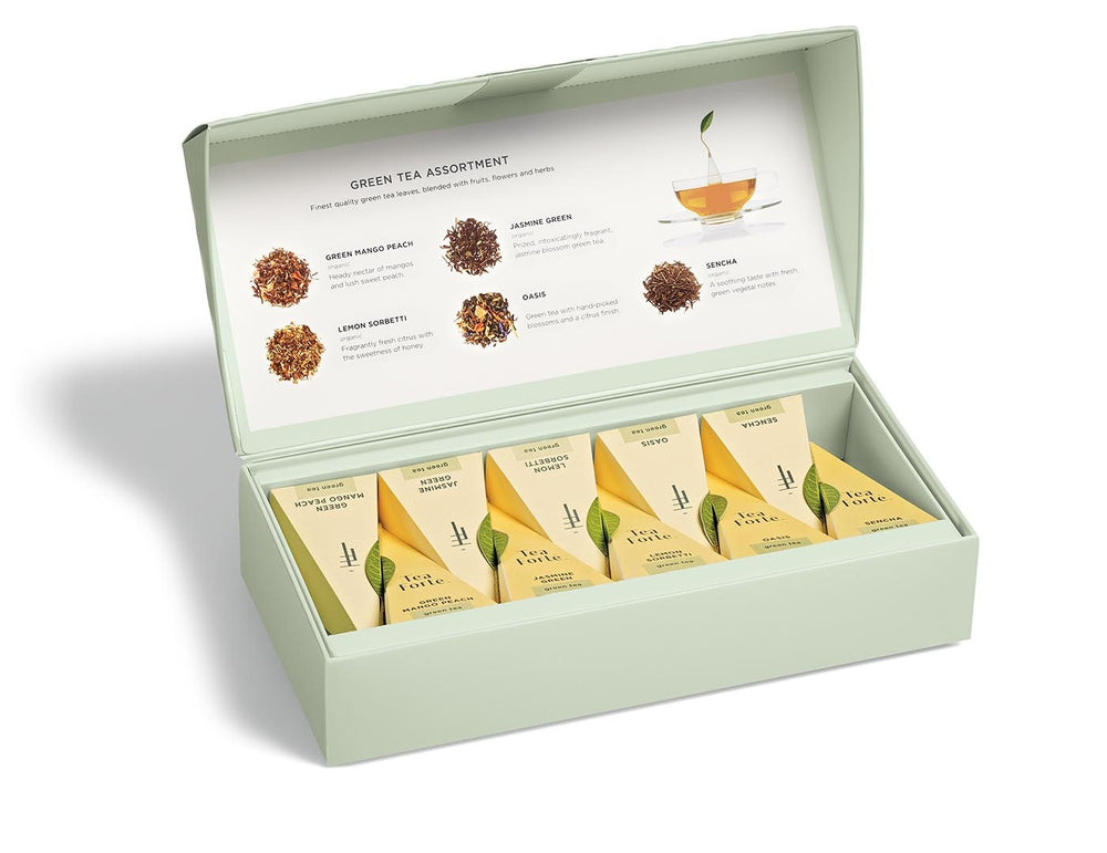 TEA FORTE - Petite Presentation Box Classic Collection Green Tea Assortment - Buchan's Kerrisdale Stationery