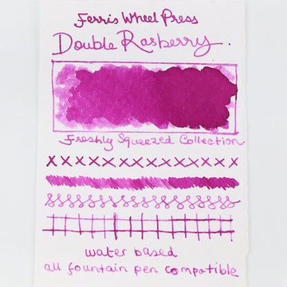 FERRIS WHEEL PRESS - Fountain Pen Ink 85 ml - Summer 2020 Series - "Double Raspberry" - Buchan's Kerrisdale Stationery