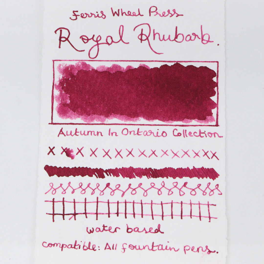 FERRIS WHEEL PRESS - Fountain Pen Ink 38 ml - "Autumn 2020 Collection" - "Royal Rhubarb" - Buchan's Kerrisdale Stationery