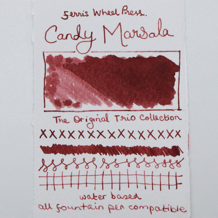 FERRIS WHEEL PRESS - Fountain Pen Ink 38 ml - "Candy Marsala" - "The Original Trio" Collection - Buchan's Kerrisdale Stationery