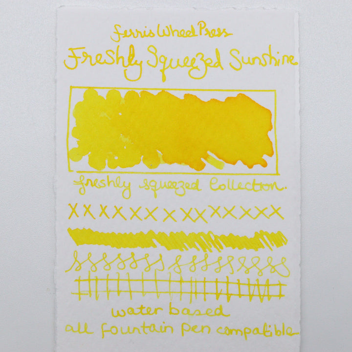 FERRIS WHEEL PRESS - Fountain Pen Ink 38 ml - "Freshly Squeezed Sunshine" - "Freshly Squeezed" Collection - Buchan's Kerrisdale Stationery