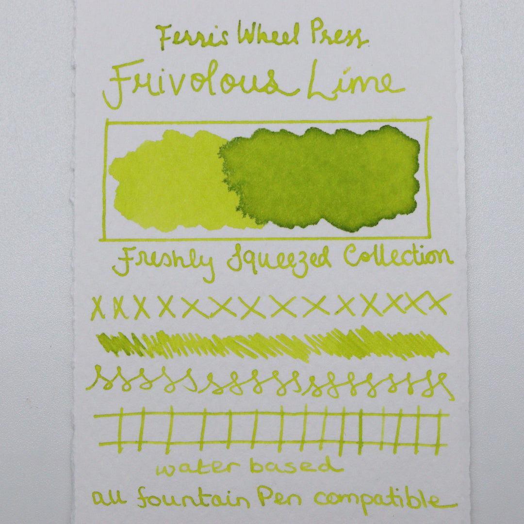 FERRIS WHEEL PRESS - Fountain Pen Ink 38 ml - "Frivolous Lime" - "Freshly Squeezed" Collection - Buchan's Kerrisdale Stationery
