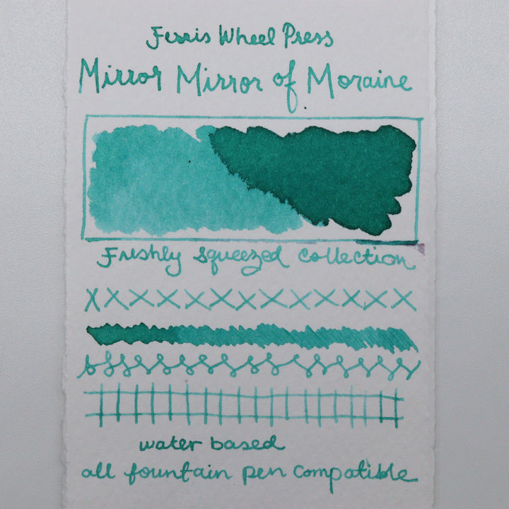 FERRIS WHEEL PRESS - Fountain Pen Ink 38 ml - "Mirror Mirror of Moraine" - "Freshly Squeezed" Collection - Buchan's Kerrisdale Stationery