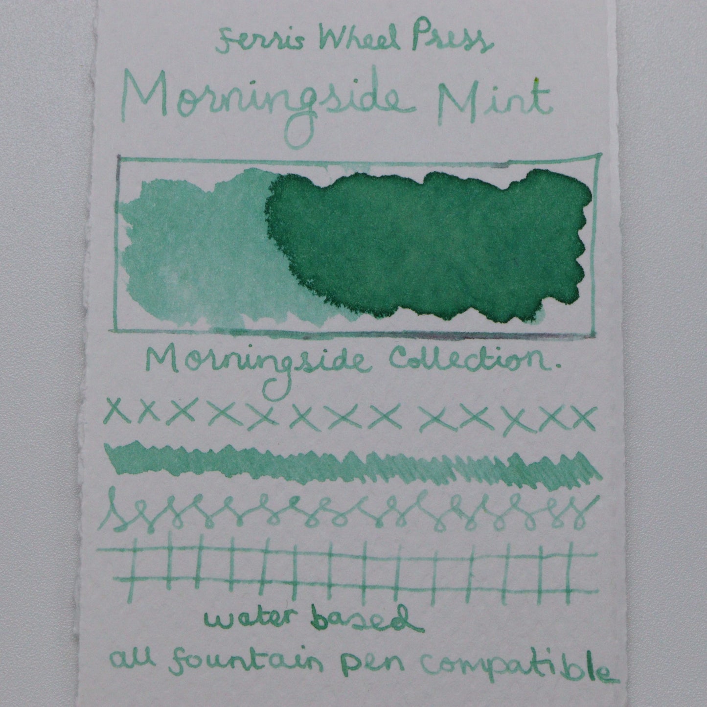 FERRIS WHEEL PRESS - Fountain Pen Ink 85 ml - "Morningside Mint" - "Morningside Collection" - Buchan's Kerrisdale Stationery