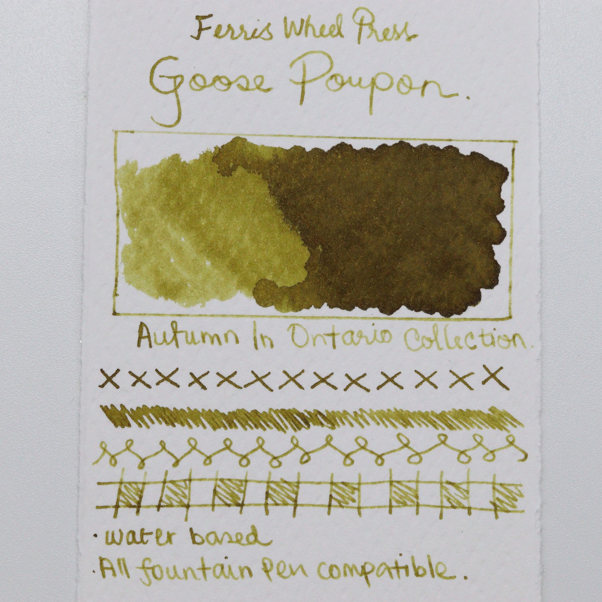 FERRIS WHEEL PRESS - Fountain Pen Ink 38 ml - "Autumn 2020 Collection" - "Goose Poupon" - Buchan's Kerrisdale Stationery