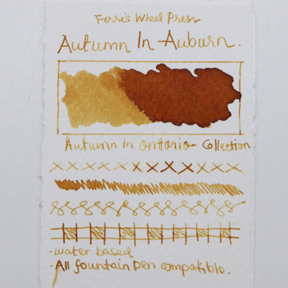 FERRIS WHEEL PRESS - Fountain Pen Ink 38 ml - "Autumn 2020 Collection" - "Autumn in Auburn" - Buchan's Kerrisdale Stationery