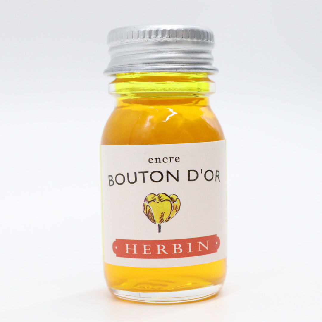 J. HERBIN – 10ml Bottled Ink – Golden Button Yellow - Buchan's Kerrisdale Stationery