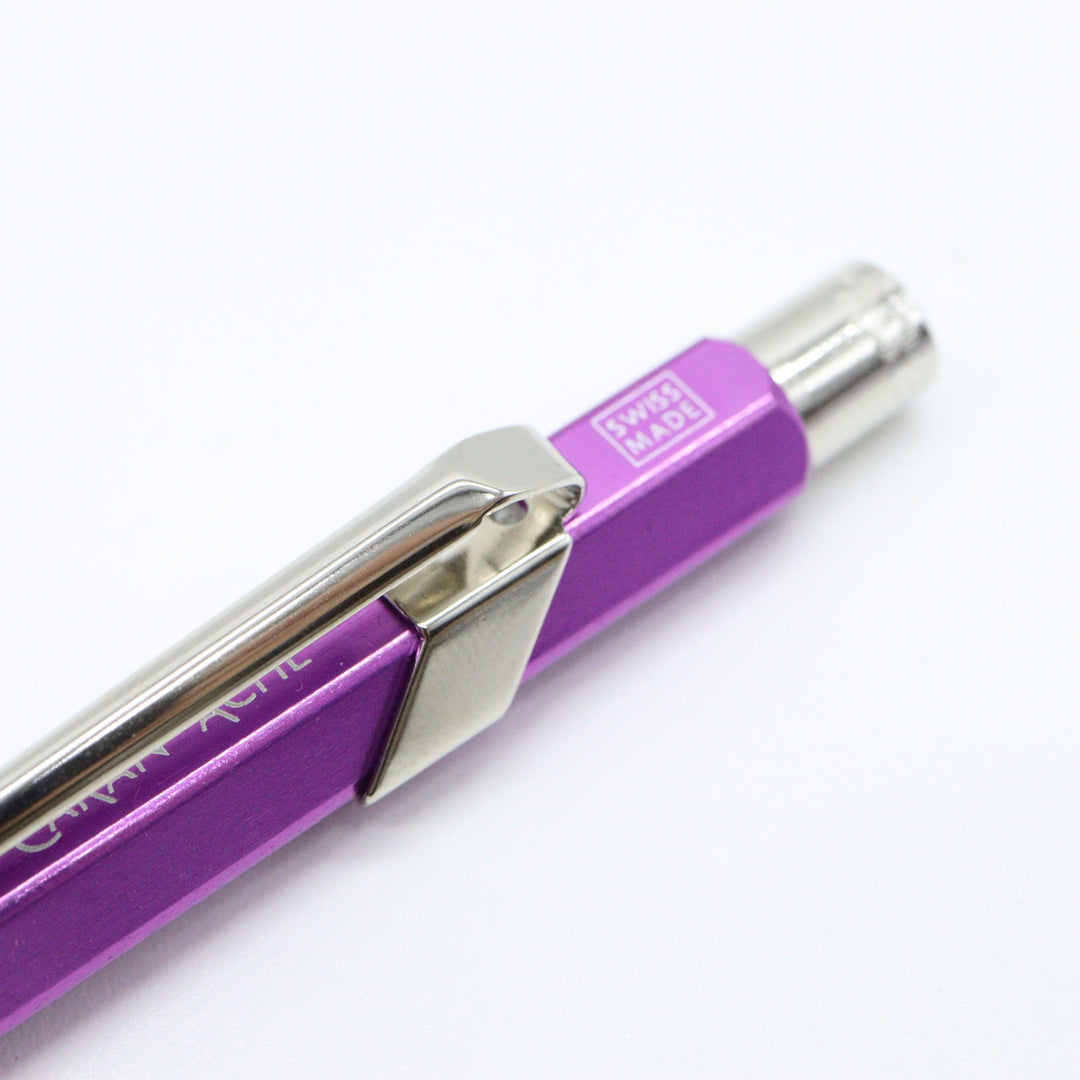 Caran D'ache 849 Ballpoint Pen with Metal Case - Metallic Violet - Buchan's Kerrisdale Stationery