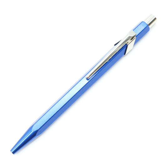 Caran D’ache 849 Ballpoint Pen with Metal Case – Metallic Blue - Buchan's Kerrisdale Stationery