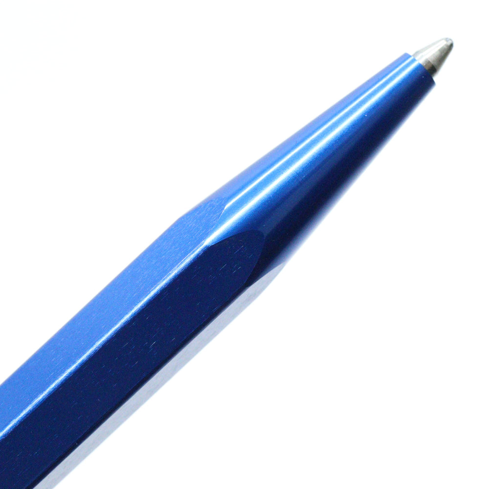 Caran D’ache 849 Ballpoint Pen with Metal Case – Metallic Blue - Buchan's Kerrisdale Stationery