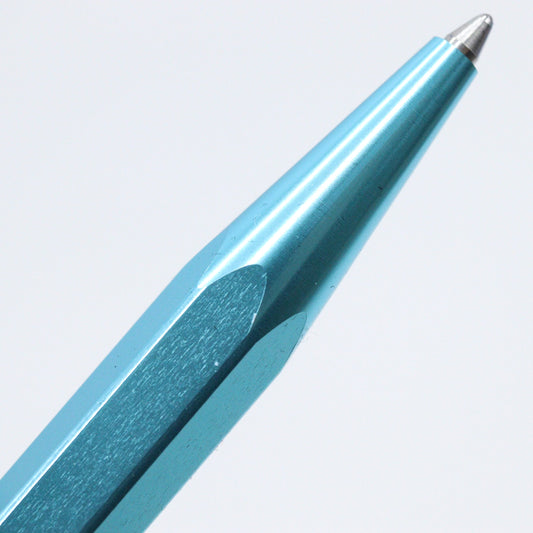 Caran D'ache 849 Ballpoint Pen with Metal Case - Metallic Turquoise - Buchan's Kerrisdale Stationery