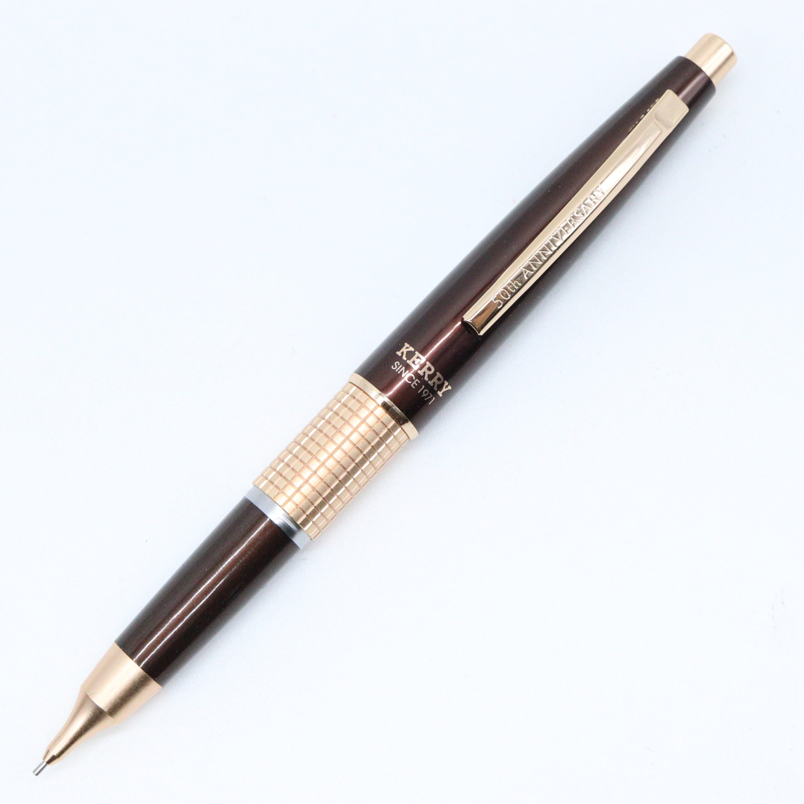 PENTEL - Sharp Kerry Mechanical Pencil Limited Edition 50th Anniversary -  0.5mm Brown with Rose Gold Accents