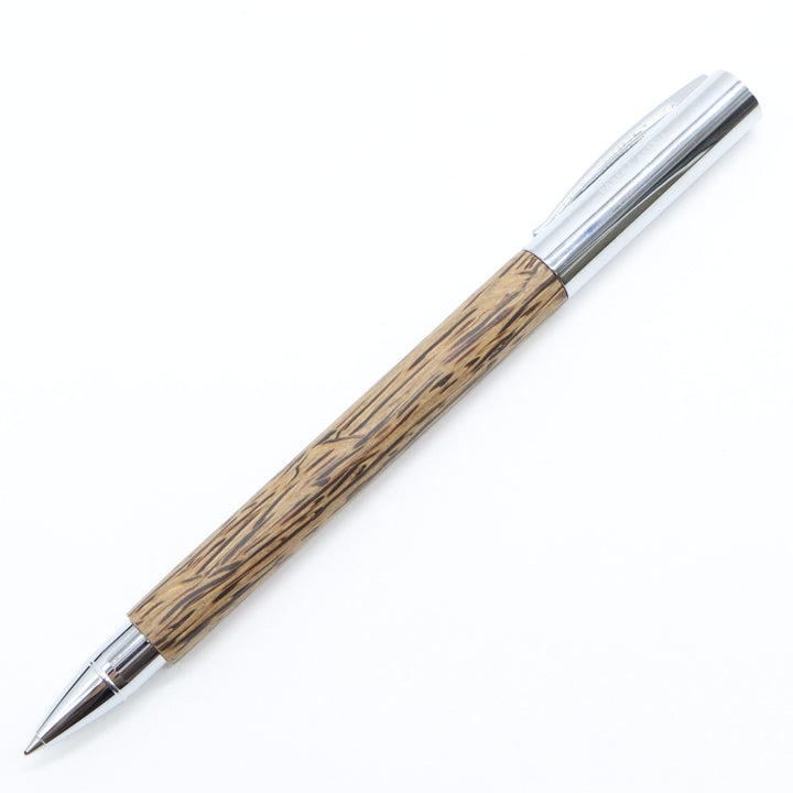 Faber-Castell – 'Ambition' Rollerball Pen with Gift Box Case –  Coconut Wood with Silver Accents - Buchan's Kerrisdale Stationery
