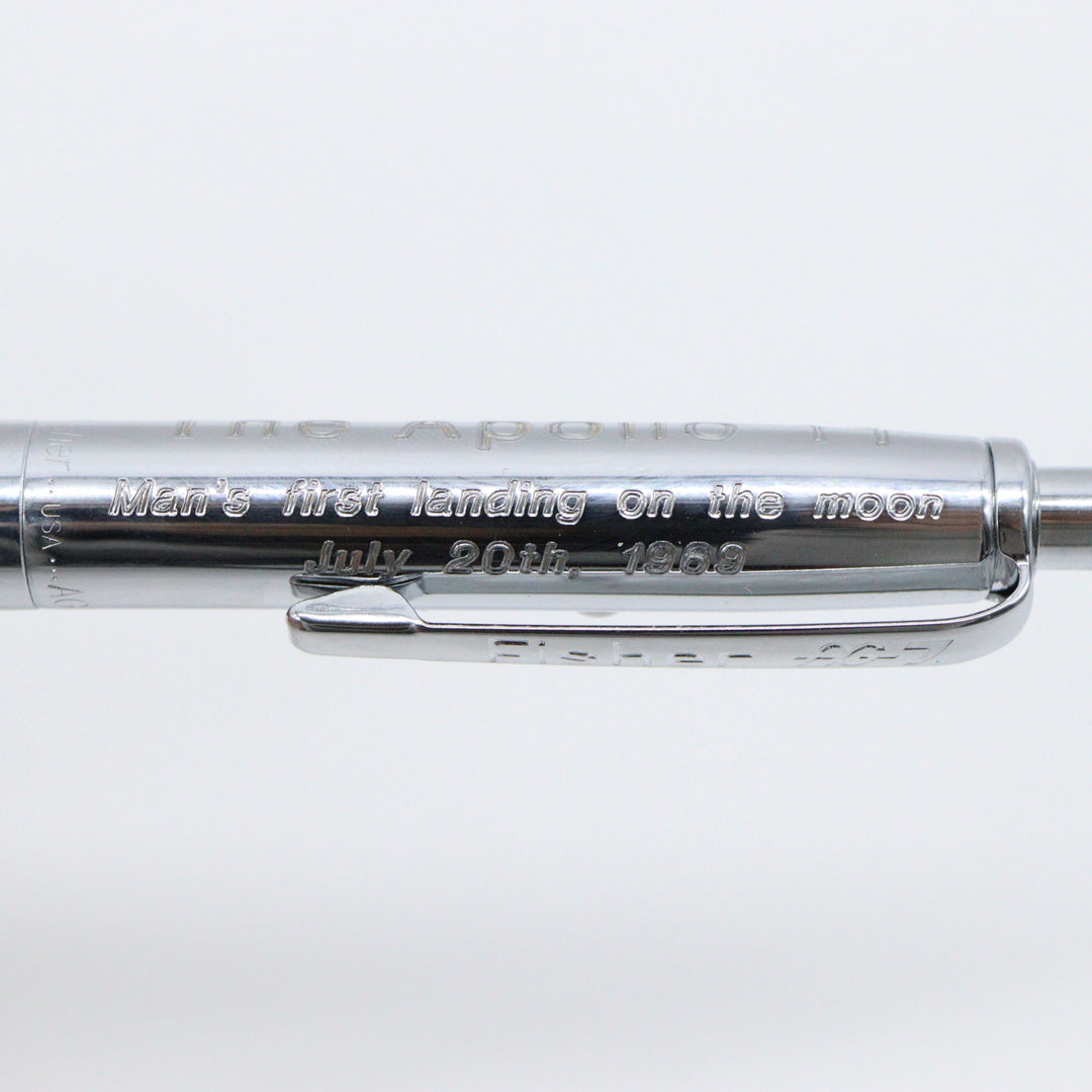 Fisher Space Pen – AG7 Anti Gravity Space Pen “The Pen That Went To The Moon” – Silver Chrome with Apollo 11 Engraving - Buchan's Kerrisdale Stationery