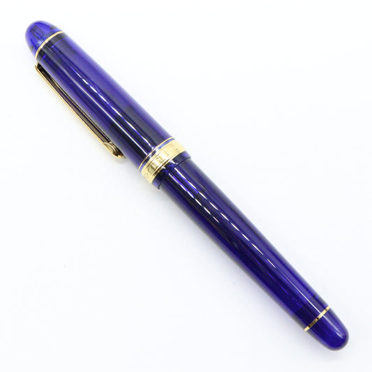 PLATINUM – #3776 Century Fountain Pen – Chartres Blue with Gold Trim - Buchan's Kerrisdale Stationery