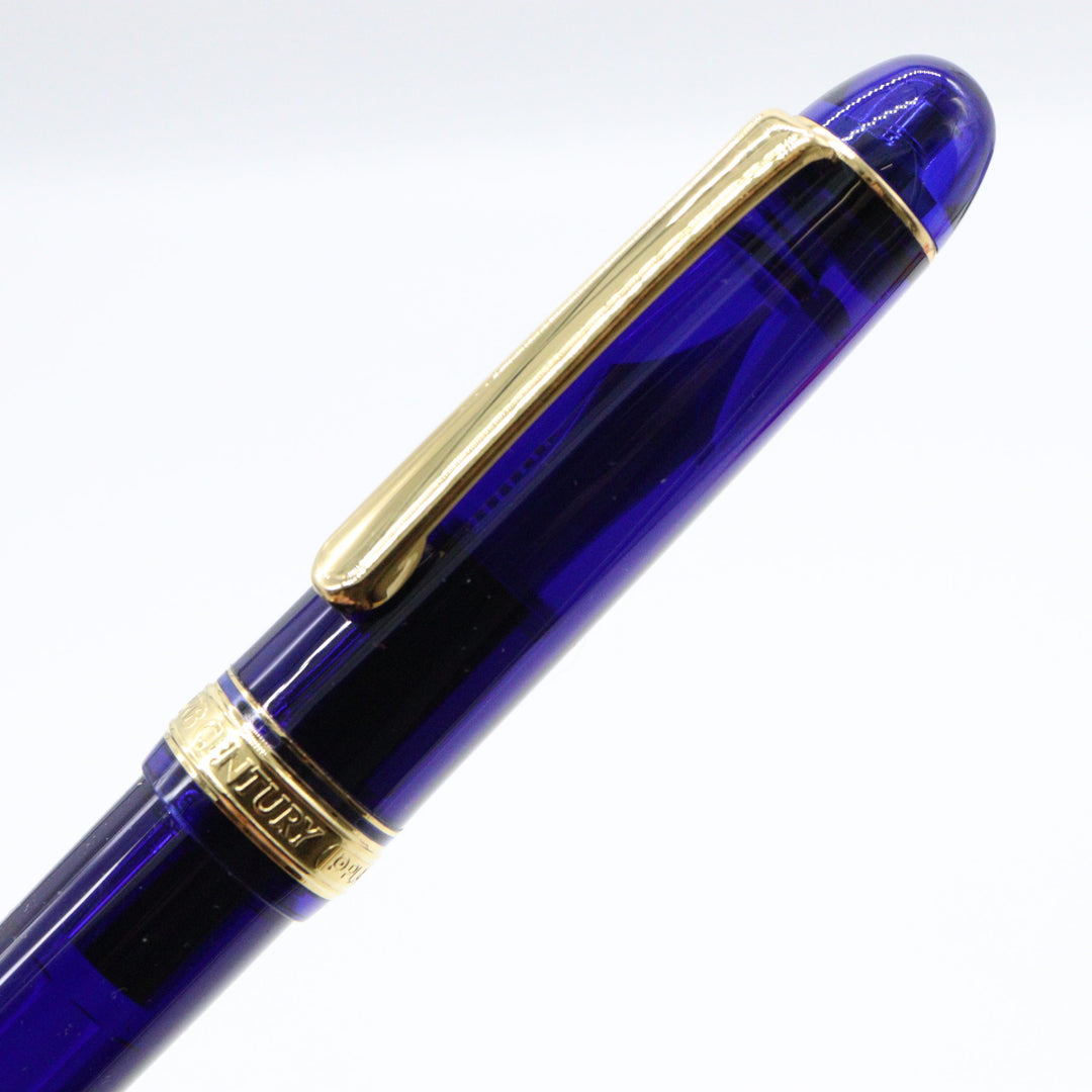 PLATINUM – #3776 Century Fountain Pen – Chartres Blue with Gold Trim - Buchan's Kerrisdale Stationery