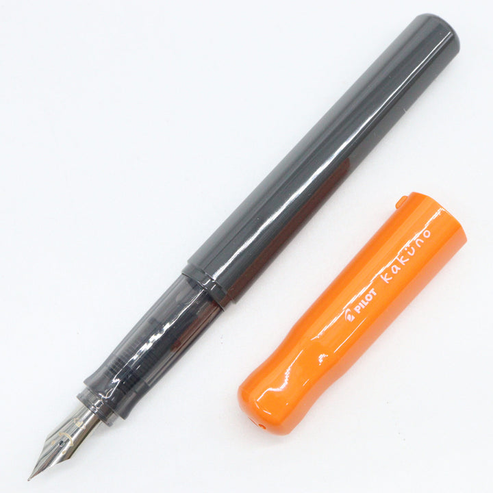 PILOT Kakuno Fountain Pen – Orange-Grey-Black - Buchan's Kerrisdale Stationery
