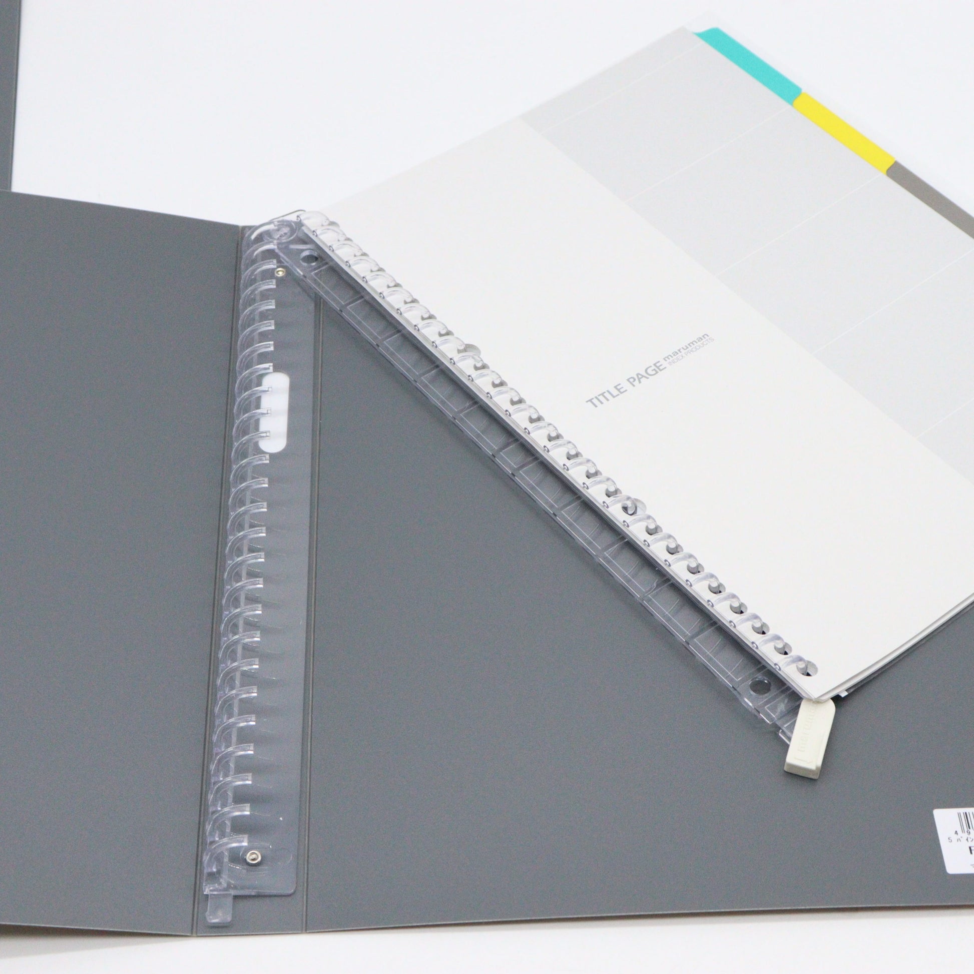 MARUMAN - B5 Notebook Binder with 5 Subject File Folders - Grey Cover - Buchan's Kerrisdale Stationery