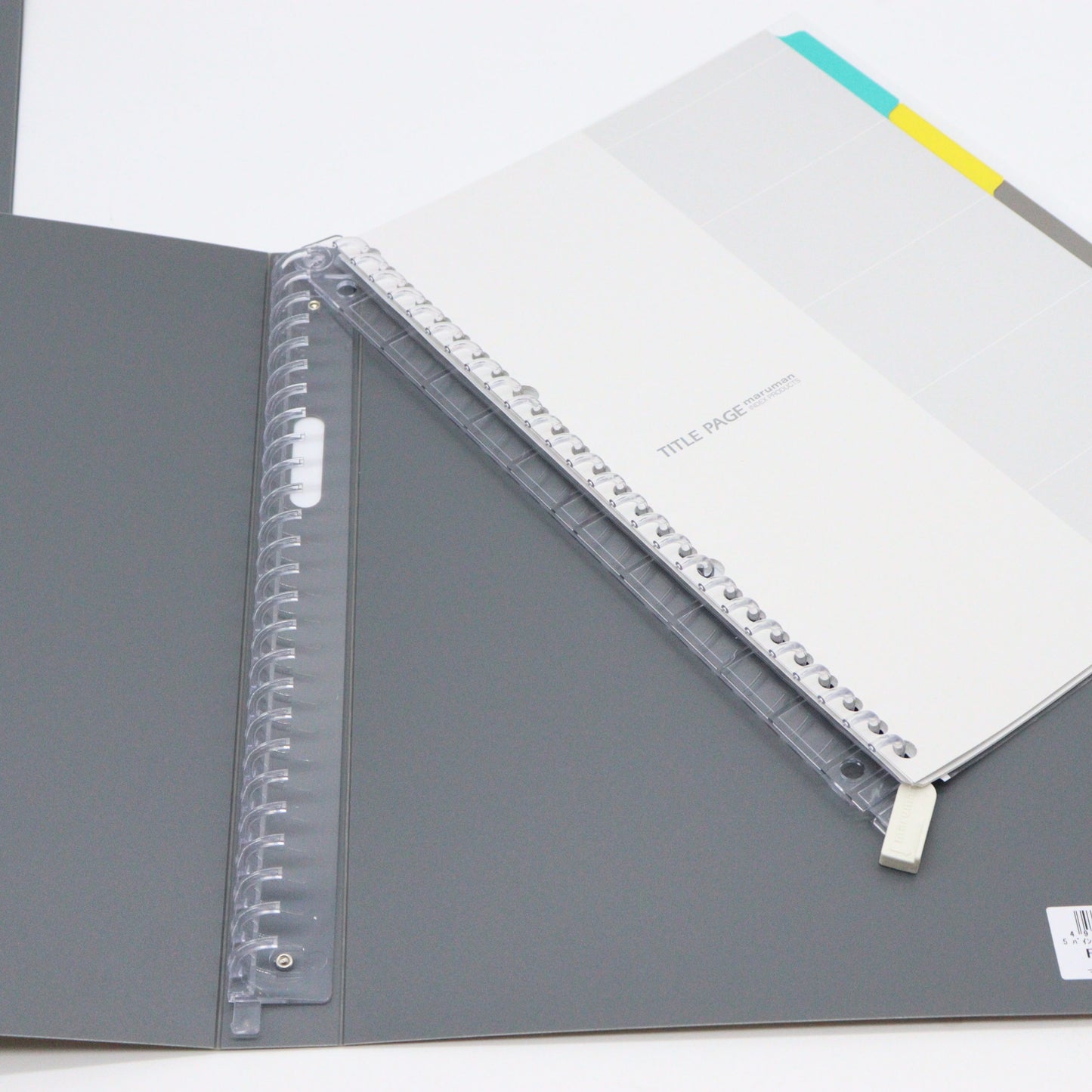 MARUMAN – A5 Notebook Binder with 5 Subject File Folders – Grey Cover - Buchan's Kerrisdale Stationery