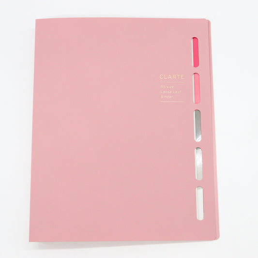 MARUMAN – A5 Notebook Binder with 5 Subject File Folders – Soft Pink Cover - Buchan's Kerrisdale Stationery