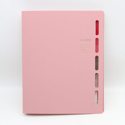 MARUMAN – B5 Notebook Binder with 5 Subject File Folders – Soft Pink Cover - Buchan's Kerrisdale Stationery