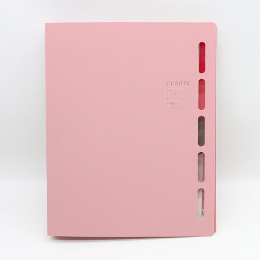 MARUMAN – B5 Notebook Binder with 5 Subject File Folders – Soft Pink Cover - Buchan's Kerrisdale Stationery