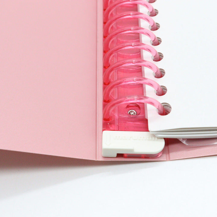 MARUMAN – B5 Notebook Binder with 5 Subject File Folders – Soft Pink Cover - Buchan's Kerrisdale Stationery