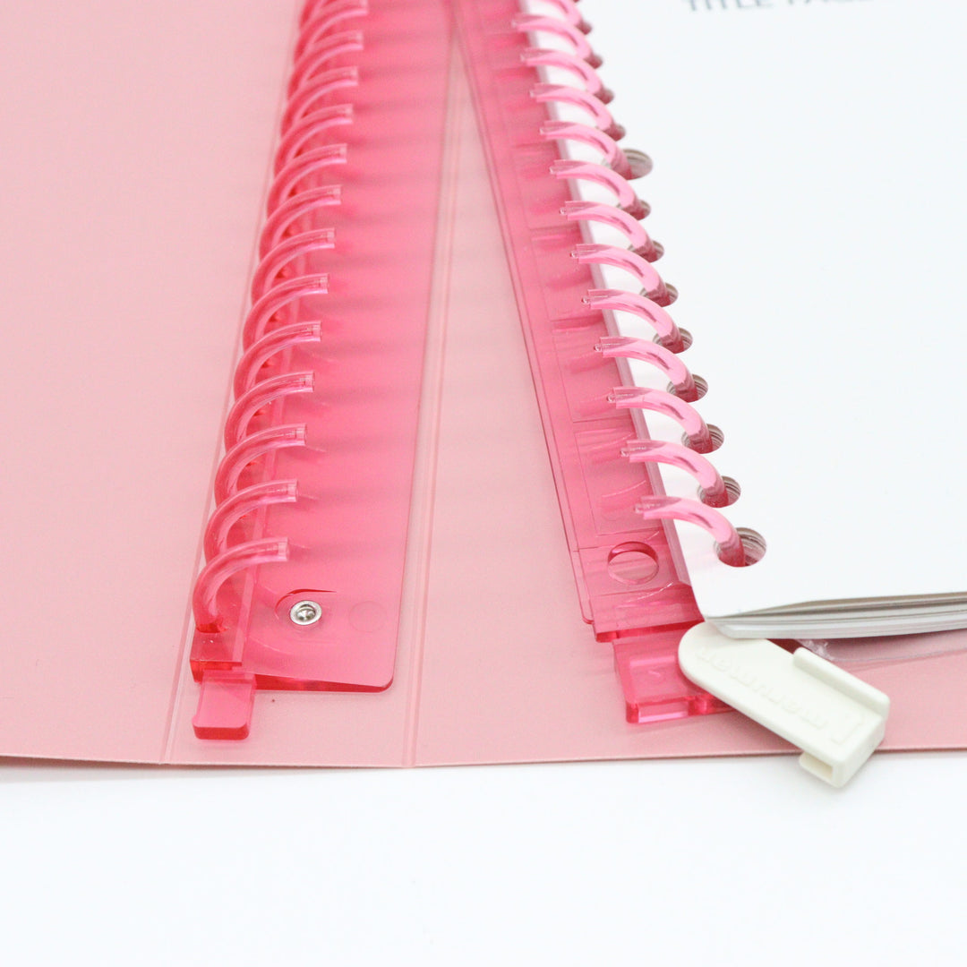 MARUMAN – A5 Notebook Binder with 5 Subject File Folders – Soft Pink Cover - Buchan's Kerrisdale Stationery