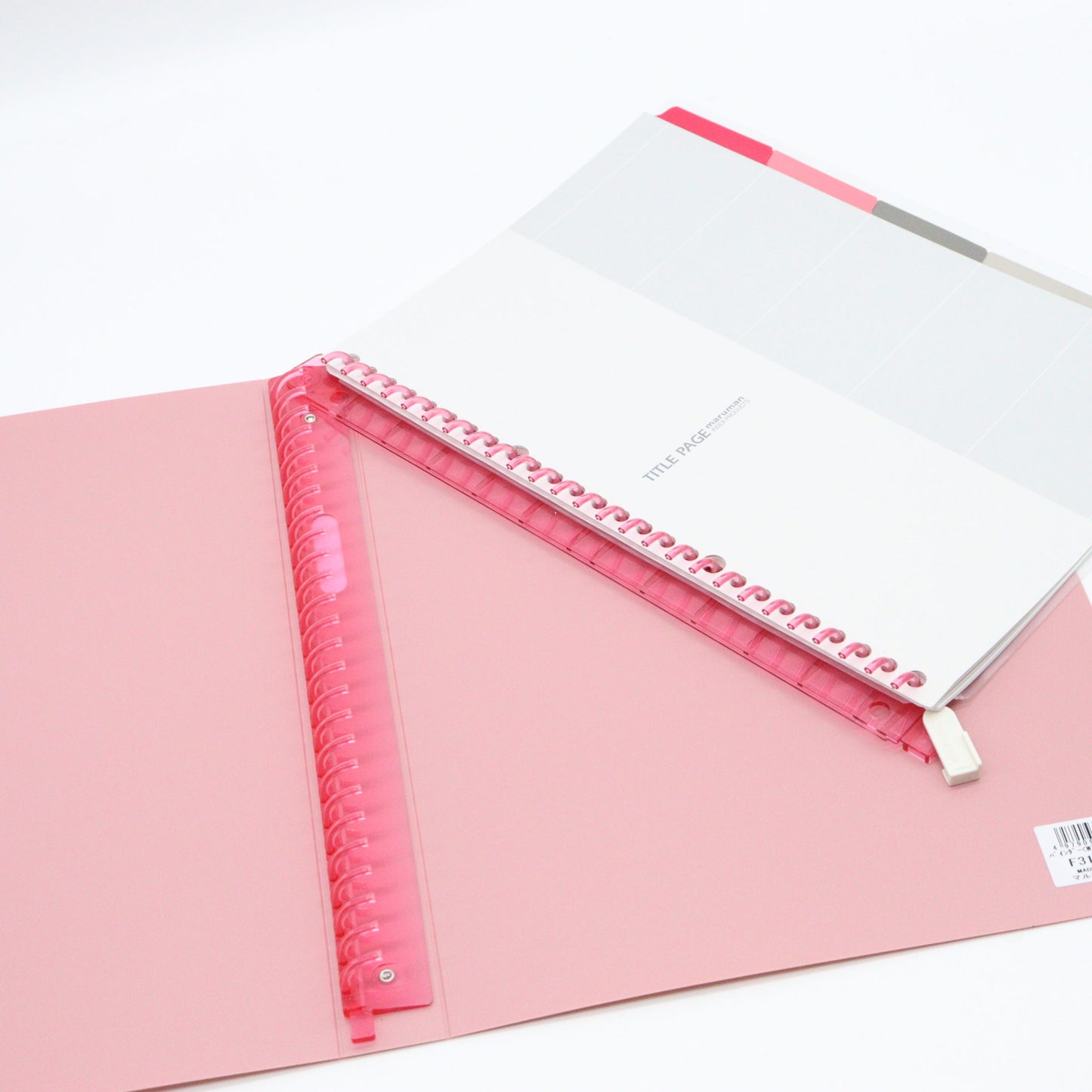 MARUMAN – B5 Notebook Binder with 5 Subject File Folders – Soft Pink Cover - Buchan's Kerrisdale Stationery