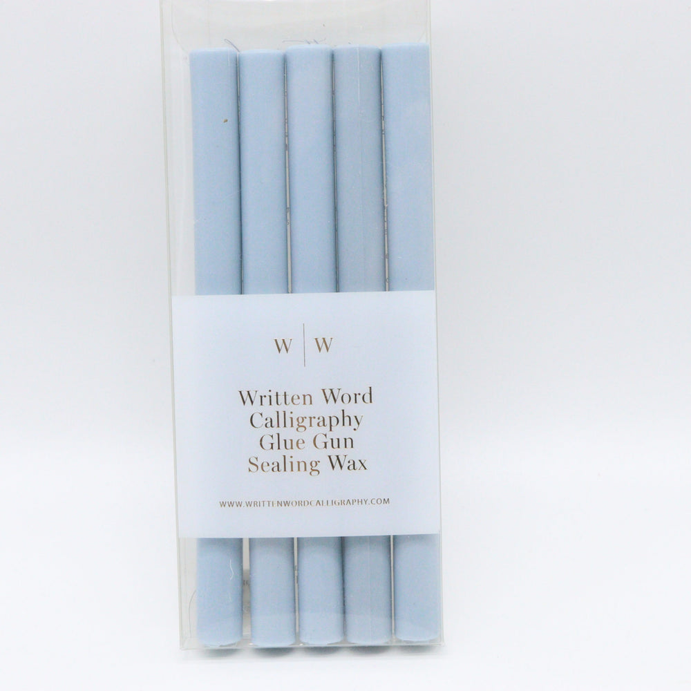WRITTEN WORD - 5 Glue Gun Sealing Wax Sticks - Dusty Blue - Buchan's Kerrisdale Stationery