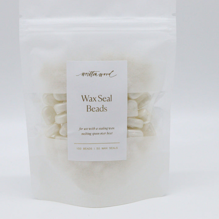 WRITTEN WORD – Wax Beads to Make Wax Seals – Glistening Pearl White - Buchan's Kerrisdale Stationery