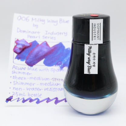 DOMINANT INDUSTRY – PEARL SERIES – Bottled Fountain Pen Ink (25ml) – No.006 MILKY WAY BLUE - Buchan's Kerrisdale Stationery