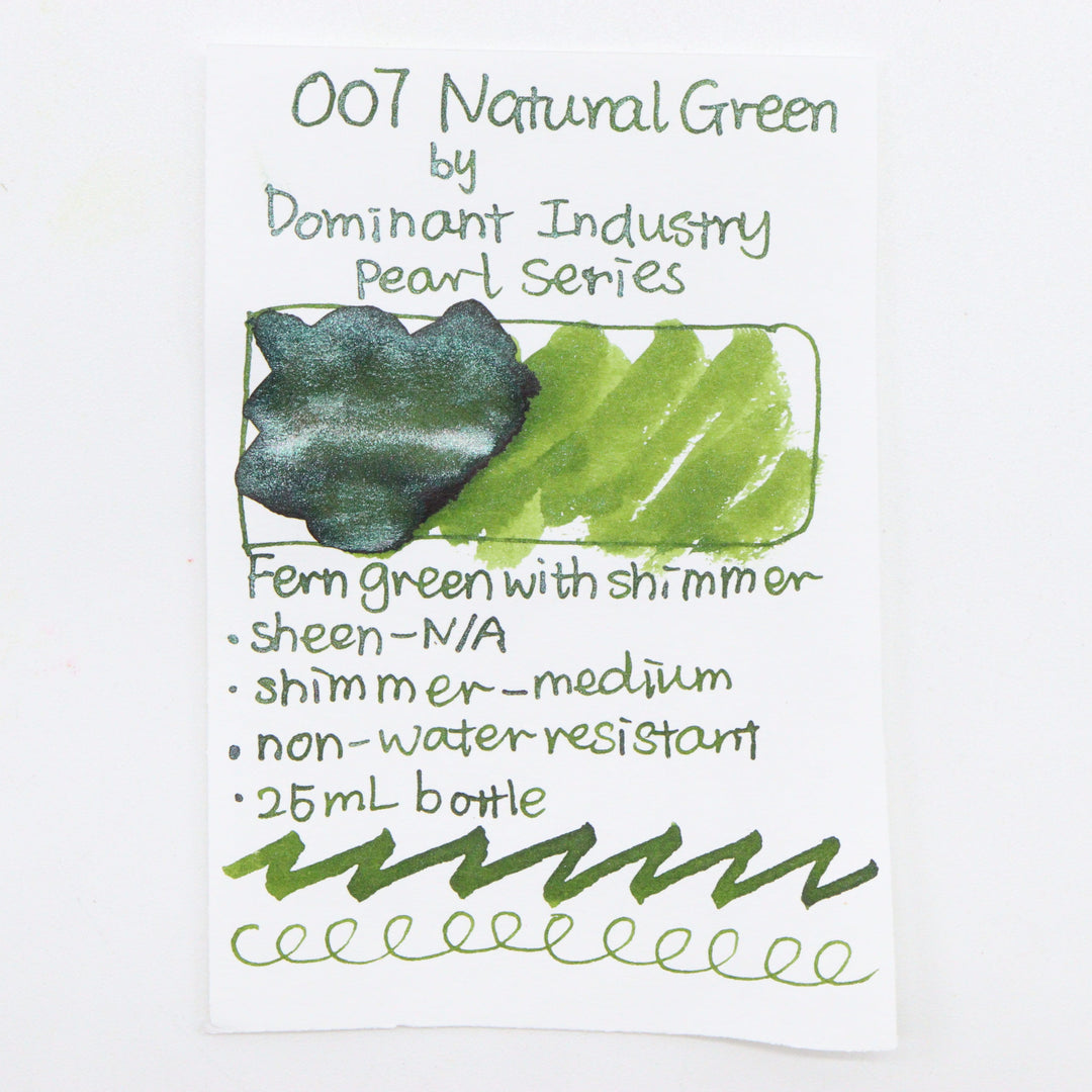 DOMINANT INDUSTRY – PEARL SERIES – Bottled Fountain Pen Ink (25ml) – No.007 NATURAL GREEN - Buchan's Kerrisdale Stationery