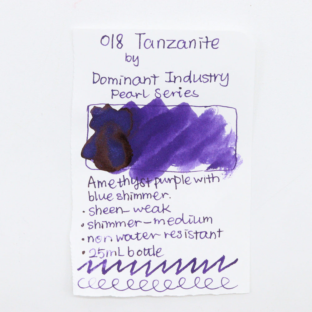 DOMINANT INDUSTRY – PEARL SERIES – Bottled Fountain Pen Ink (25ml) – No.018 TANZANITE - Buchan's Kerrisdale Stationery