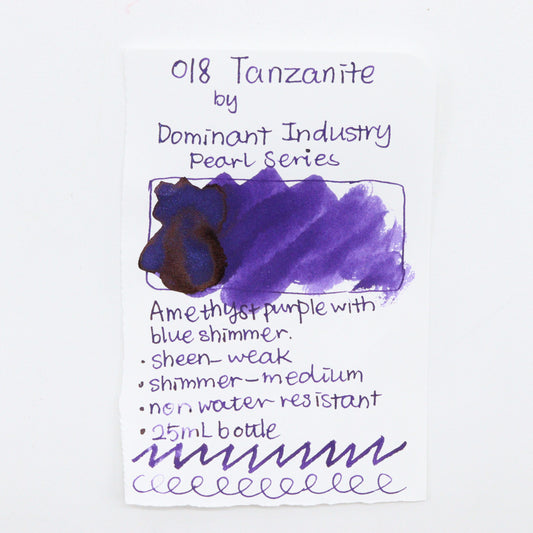 DOMINANT INDUSTRY – PEARL SERIES – Bottled Fountain Pen Ink (25ml) – No.018 TANZANITE - Buchan's Kerrisdale Stationery