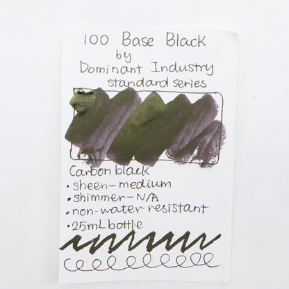 DOMINANT INDUSTRY – STANDARD SERIES – Bottled Fountain Pen Ink (25ml) – No.100 BASE BLACK - Buchan's Kerrisdale Stationery