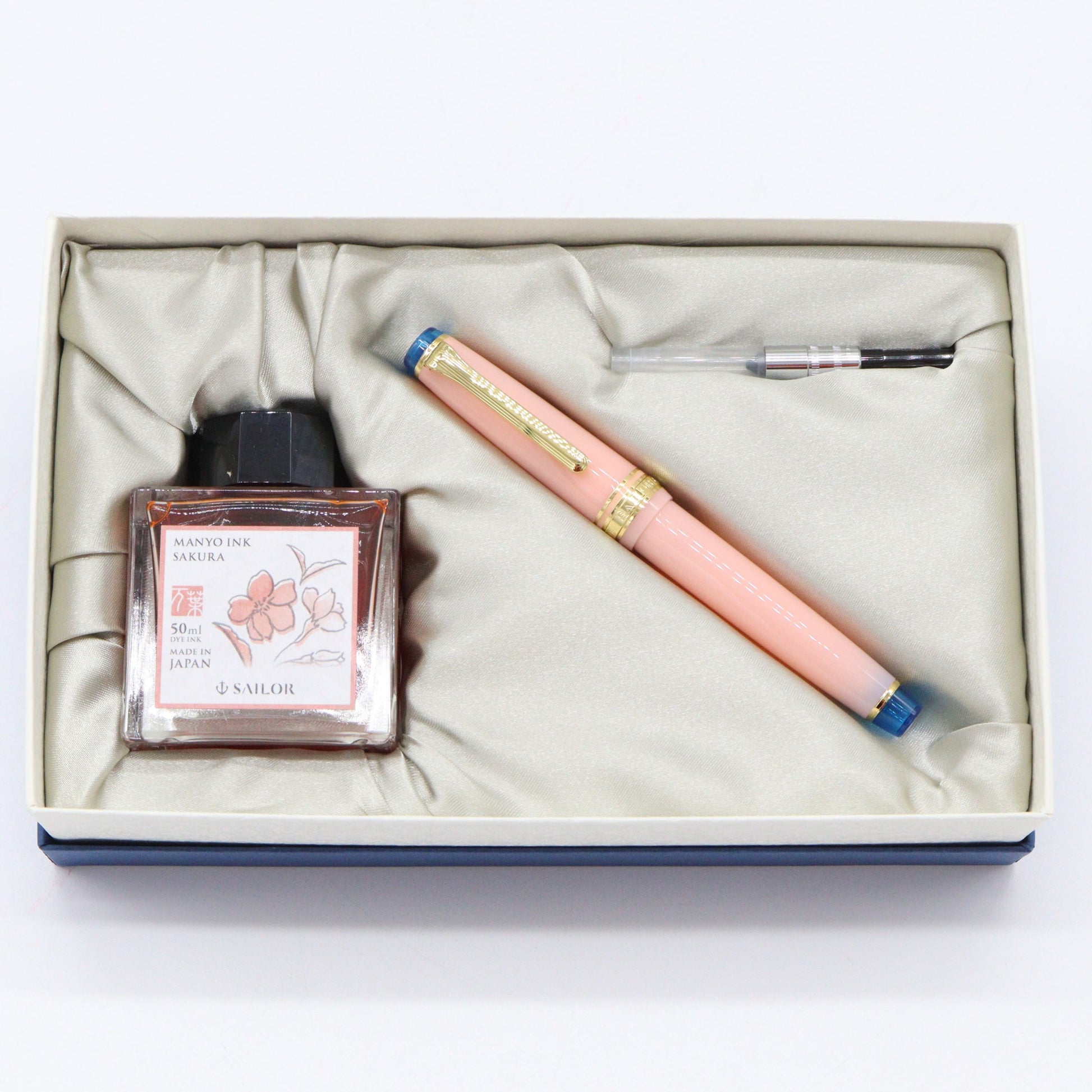 SAILOR PEN - LIMITED EDITION PROFESSIONAL GEAR Slim 14k Gold Nib - MANYO Fountain Pen Set - Cherry Blossoms (Sakura-Konagi) - Buchan's Kerrisdale Stationery