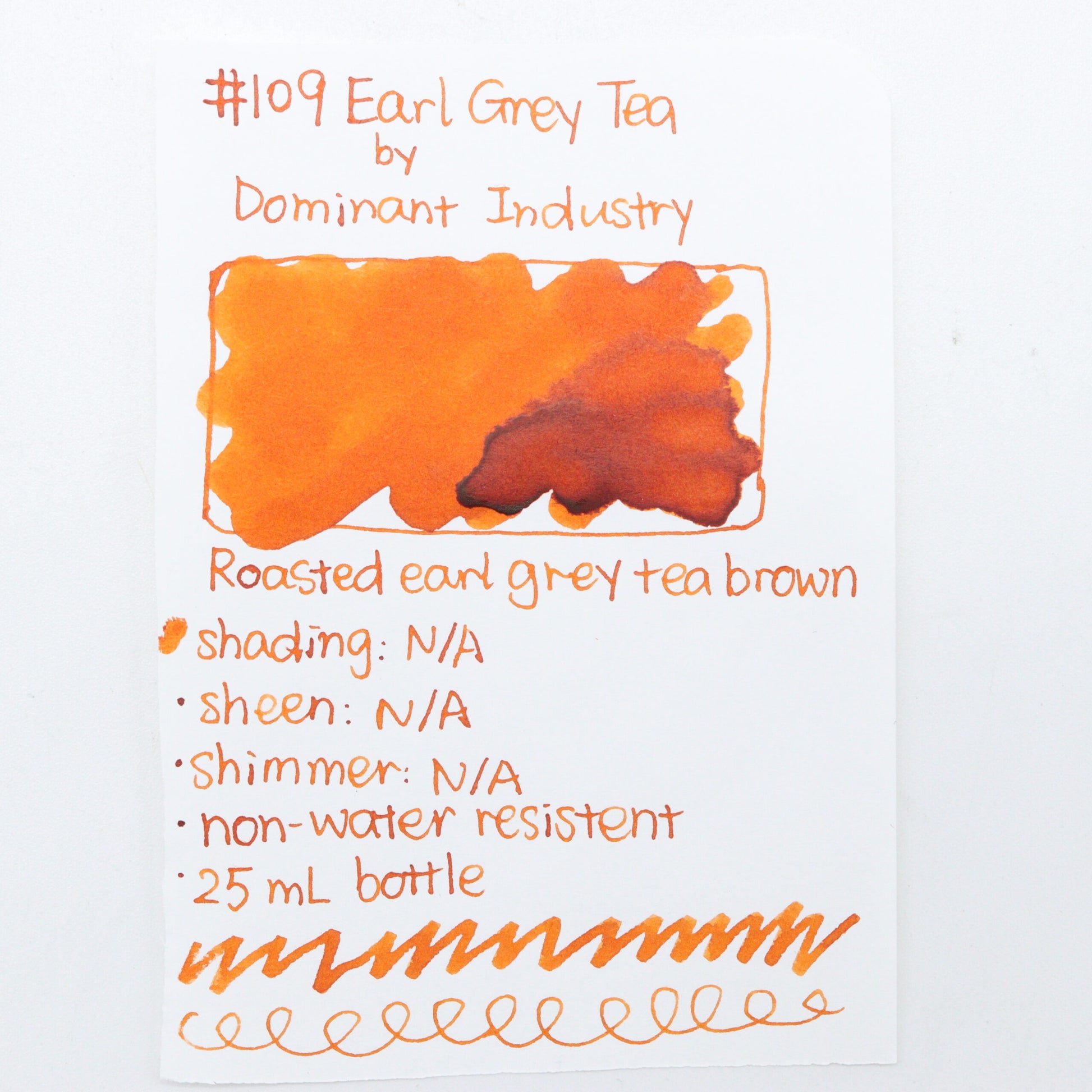 DOMINANT INDUSTRY – STANDARD SERIES – Bottled Fountain Pen Ink (25ml) – No.109 Early Grey Tea - Buchan's Kerrisdale Stationery