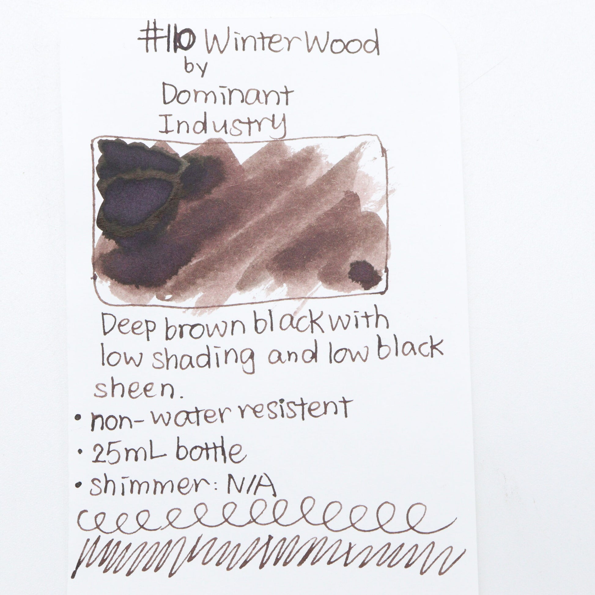 DOMINANT INDUSTRY – STANDARD SERIES – Bottled Fountain Pen Ink (25ml) – No.110 Winter Wood - Buchan's Kerrisdale Stationery