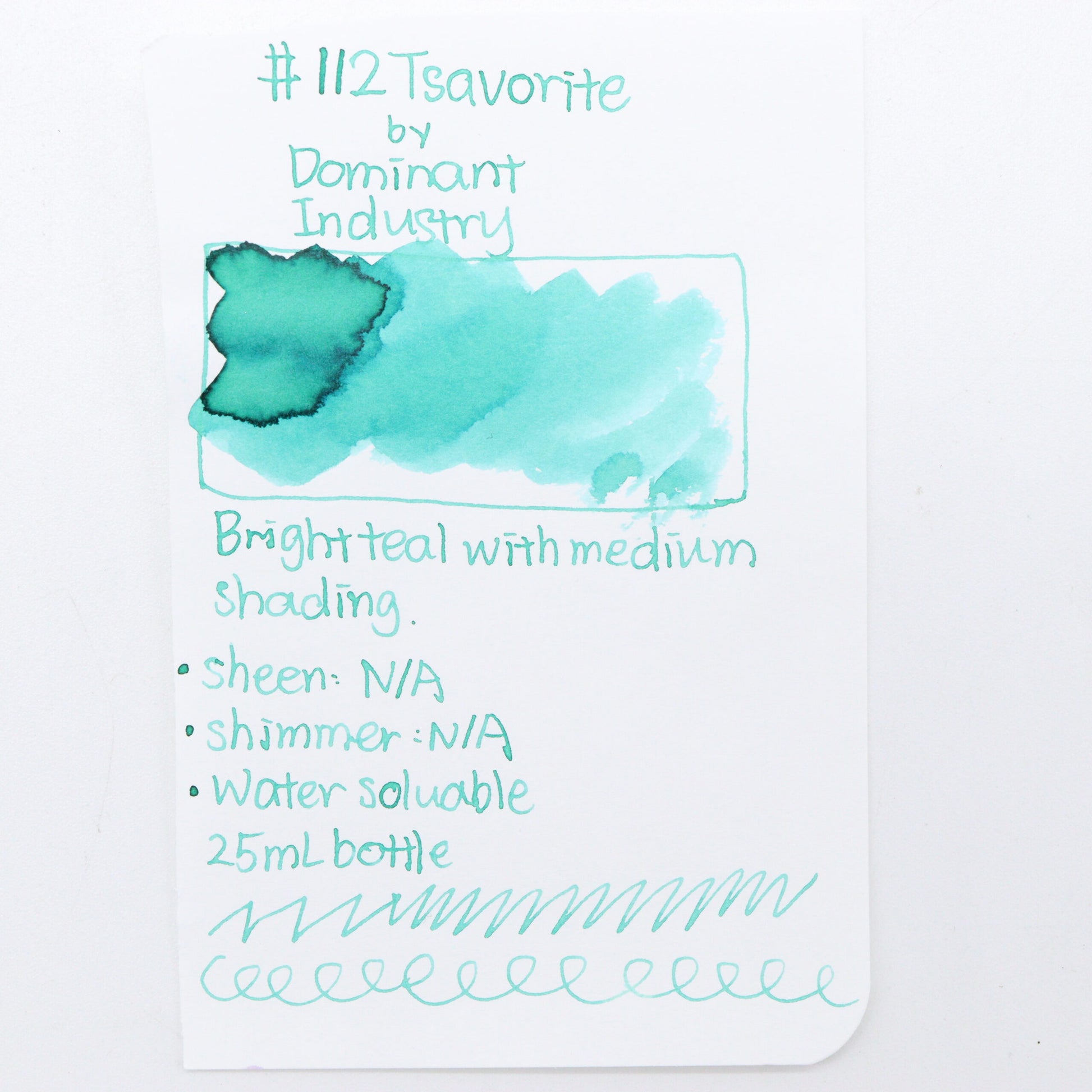 DOMINANT INDUSTRY – STANDARD SERIES – Bottled Fountain Pen Ink (25ml) – No.112 Tsavorite - Buchan's Kerrisdale Stationery