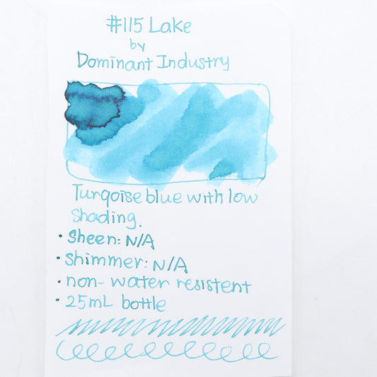 DOMINANT INDUSTRY – STANDARD SERIES – Bottled Fountain Pen Ink (25ml) – No.115 Lake - Buchan's Kerrisdale Stationery