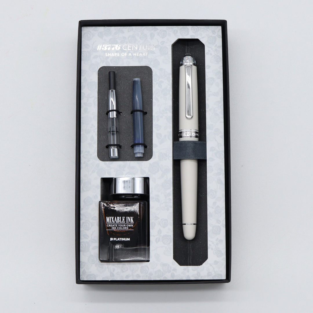 PLATINUM - #3776 Century Fountain Pen - Limited Edition - Shape of Heart "Ivoire" - Buchan's Kerrisdale Stationery