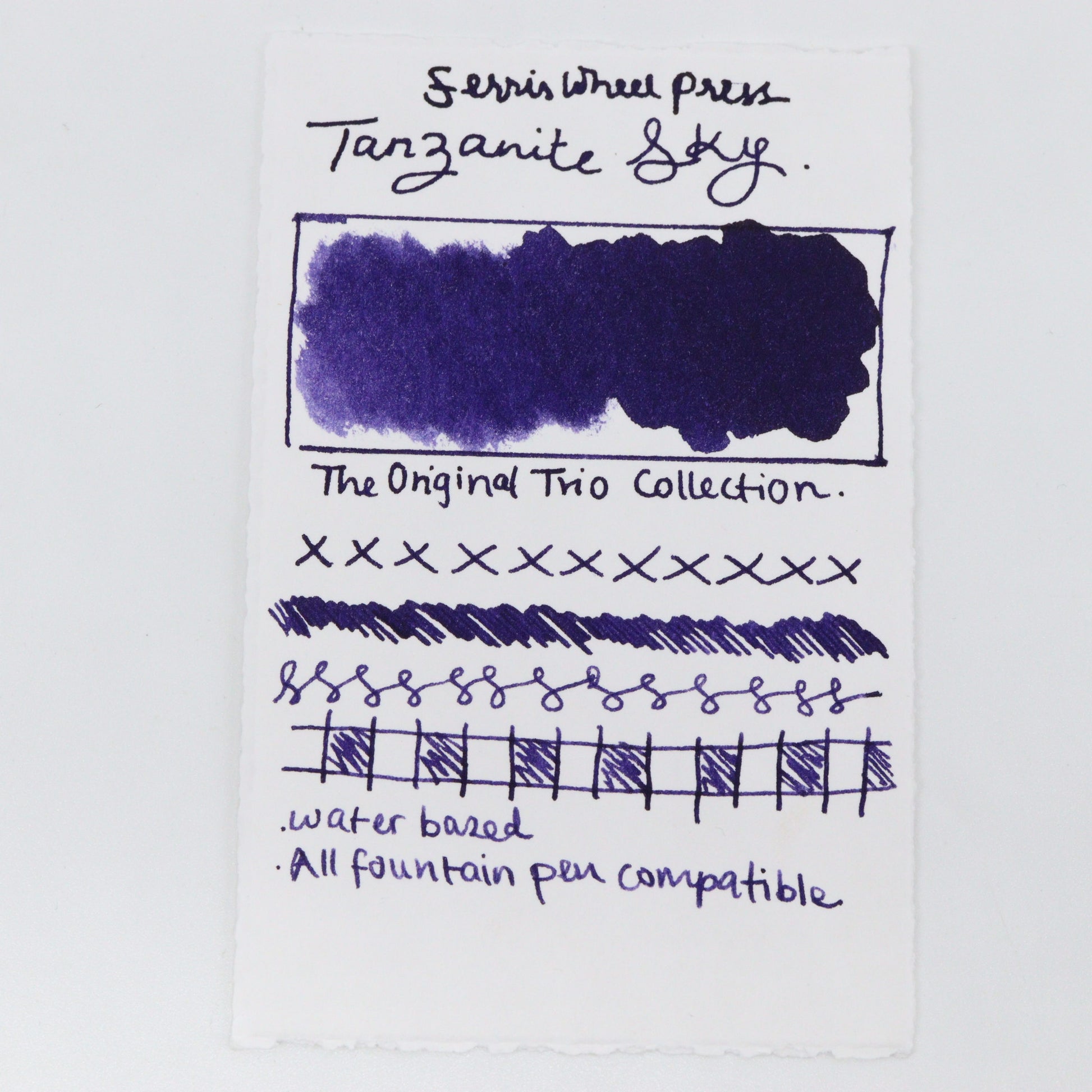 FERRIS WHEEL PRESS - Fountain Pen Ink 38 ml - "Tanzanite Sky" - "The Original Trio" Collection - Buchan's Kerrisdale Stationery