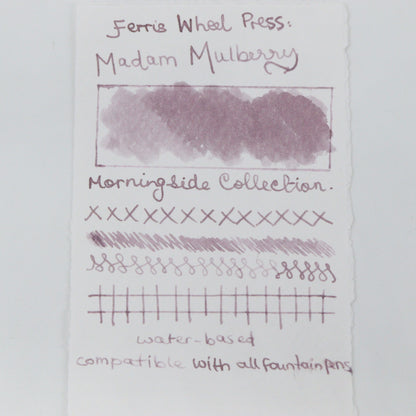 FERRIS WHEEL PRESS - Fountain Pen Ink 38 ml - "Madam Mulberry" - "Morningside" Collection - Buchan's Kerrisdale Stationery