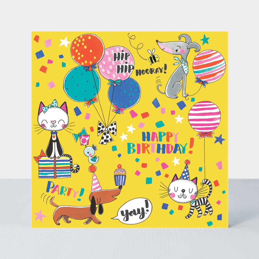 Rachel Ellen Designs - JIGSAW CARD – HAPPY BIRTHDAY CATS & DOGS - Buchan's Kerrisdale Stationery