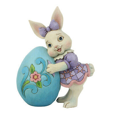 JIM SHORE - Heartwood Creek "Easter Girl Bunny with Egg" - Buchan's Kerrisdale Stationery