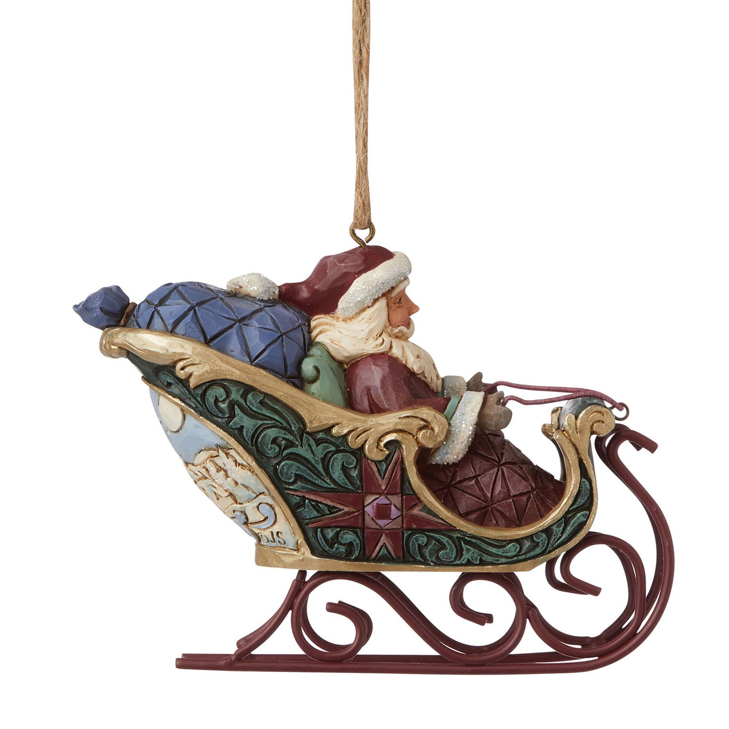 JIM SHORE - Ornament - Heartwood Creek "Santa in Sleigh" - Buchan's Kerrisdale Stationery