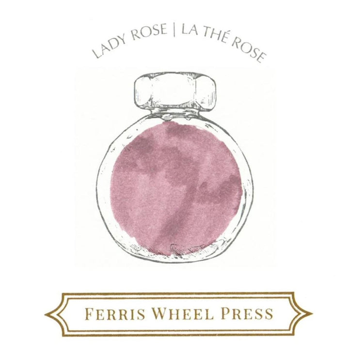FERRIS WHEEL PRESS – ‘Gourmet Summer Collection’ Fountain Pen Ink Glass Bottle 38ml – Lady Rose - Buchan's Kerrisdale Stationery
