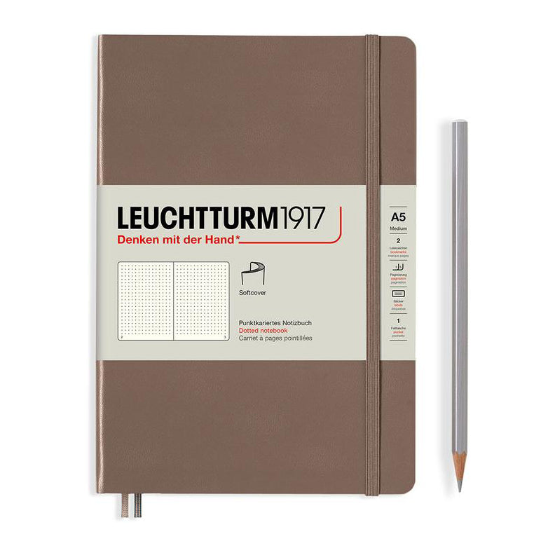 LEUCHTTURM - SOFTCOVER NOTEBOOK (A5), 123 NUMBERED PAGES, WARM EARTH DOTTED - Buchan's Kerrisdale Stationery